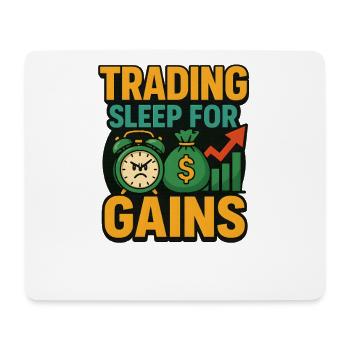 Échanger le sommeil contre des gains, investir - Tapis de souris (format paysage) - blanc - Devant