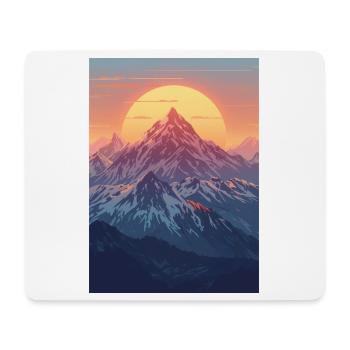 Mountains in the Pastel Sun - Mouse Pad (horizontal) - white - Front