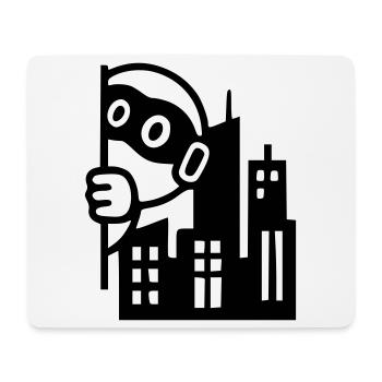 Urbaner Held | Rebell in der Großstadt - Mousepad (Querformat) - Weiß - Vorne