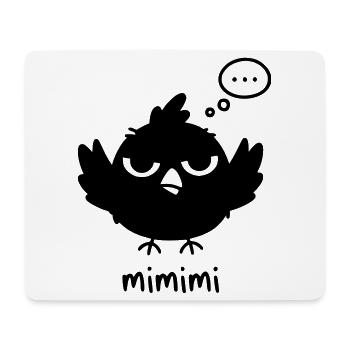 Lustiger Vogel mit Mimimi Humor  - Mousepad (Querformat) - Weiß - Vorne