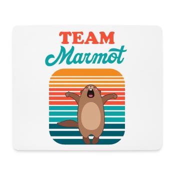 Marmot Équipe Rétro Soleil - Tapis de souris (format paysage) - blanc - Devant