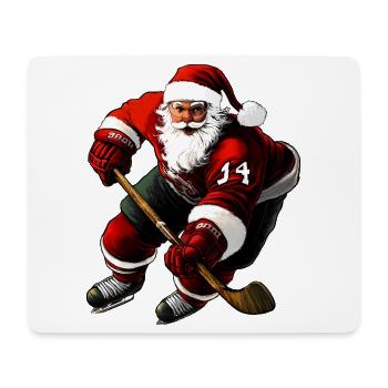 Weihnachten Eishockeyspieler - Mouse Pad (horizontal) - white - Front