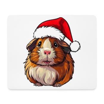 Weihnachten Meerschweinchen - Mousepad (Querformat) - Weiß - Vorne