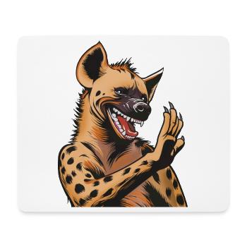 Hyena in comic style grimace - Mouse Pad (horizontal) - white - Front