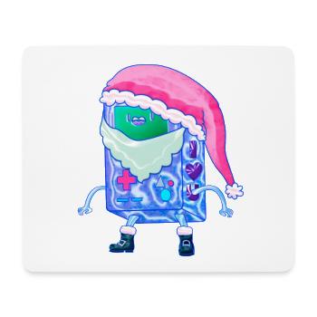 Weihnachts Game Konsole Kawaii Robot Santa - Mousepad (Querformat) - Weiß - Vorne