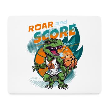 Basketball Dinosaur T-Rex Basketball Player - Mouse Pad (horizontal) - white - Front