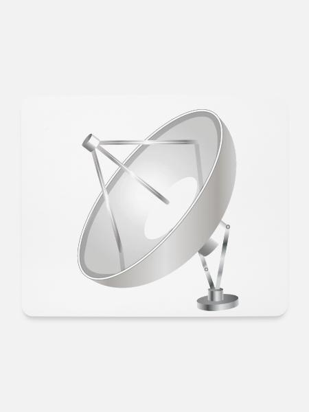  Satellitenschüssel im klaren modernen Look - Mousepad (Querformat) - Weiß