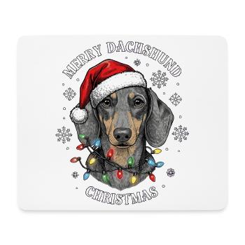 Teckel Noël Noël Drôle Mignon - Tapis de souris (format paysage) - blanc - Devant