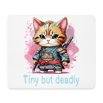 Japanese Kawaii Ninja Cat - Mouse Pad (horizontal) - white - Front