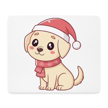 Baby Dog Cute Christmas in Santa - Mouse Pad (horizontal) - white - Front