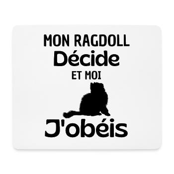 Süße Katzen-Ragdoll - Mousepad (Querformat) - Weiß - Vorne