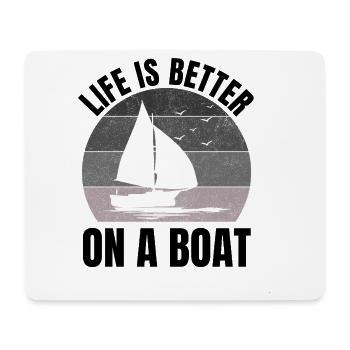 Boat Lover Boaters Sailing Sailor Sailboat Fishing - Mouse Pad (horizontal) - white - Front