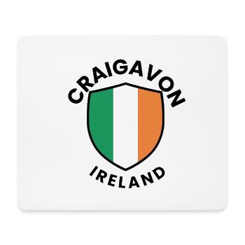 Motif du drapeau de l’Irlande sur l’écu - Tapis de souris (format paysage) - blanc - Devant
