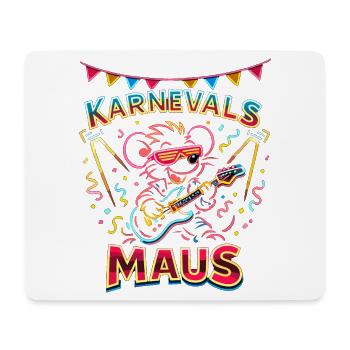 Carnival Mouse Rock Outfit for Cologne Alaaf - Mousepad (Querformat) - Weiß - Vorne