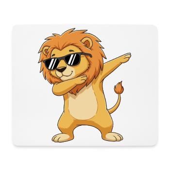Cool Dabbing Lion Sunglasses Cartoon Art - Mouse Pad (horizontal) - white - Front