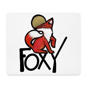Crimson Fox mit Goldenem Halo - Mousepad (Querformat) - Weiß - Vorne