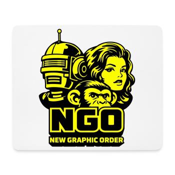 NGO Neon Pop Retro Portraits - Mousepad (Querformat) - Weiß - Vorne