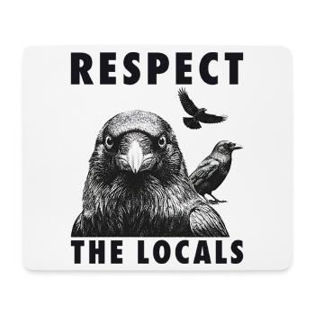 Funny Crowing Support The Locals Bird Lovers - Mouse Pad (horizontal) - white - Front