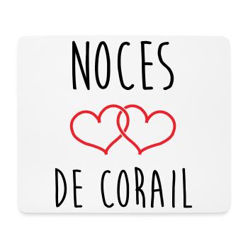 Noces de Corail 11 ans de mariage - Tapis de souris (format paysage) - blanc - Devant