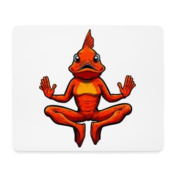 Yoga avec poissons rouges - Tapis de souris (format paysage) - blanc - Devant