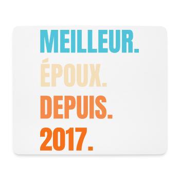 Bester Ehemann seit 2017 Geschenk-Ehemann - Mousepad (Querformat) - Weiß - Vorne