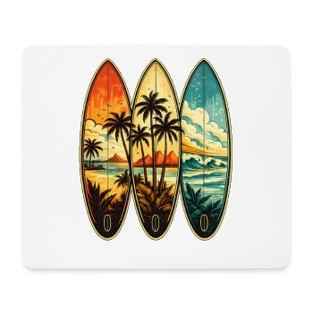 Tropisches Surf-Triptychon - Mousepad (Querformat) - Weiß - Vorne