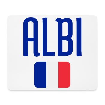 Albi France Flag Emblem - Mouse Pad (horizontal) - white - Front