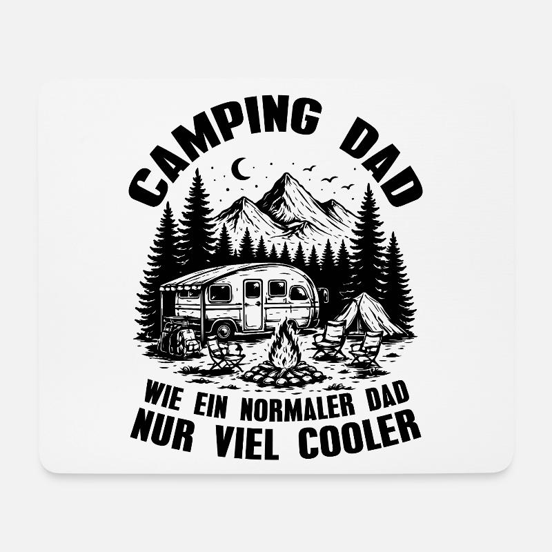 Camping Dad - Wie ein normaler Dad nur viel cooler - Mousepad (Querformat) - Weiß