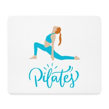 Pilates in Motion Blue Silhouette - Mouse Pad (horizontal) - white - Front