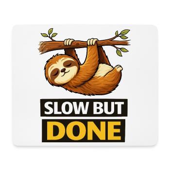 Slow But Done Sloth Illustration - Mouse Pad (horizontal) - white - Front