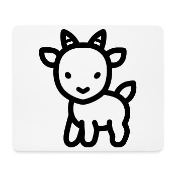 Ziege - Mousepad (Querformat) - Weiß - Vorne