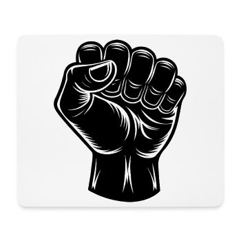 Clenched Fist - Mouse Pad (horizontal) - white - Front