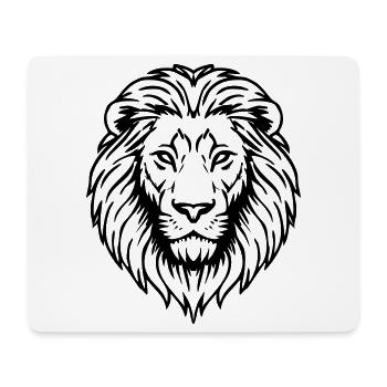 illustration de lion - Tapis de souris (format paysage) - blanc - Devant