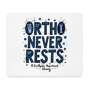 Ortho Never Restless: Blue Bacteria Typography - Mouse Pad (horizontal) - white - Front