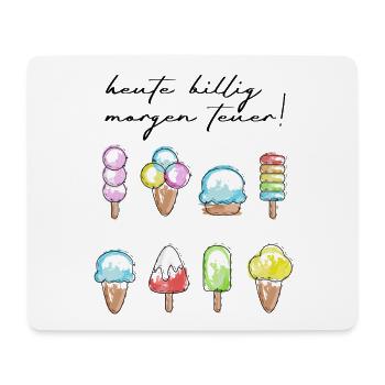 Farbige Eiskunst Eiscreme Motive - Mousepad (Querformat) - Weiß - Vorne