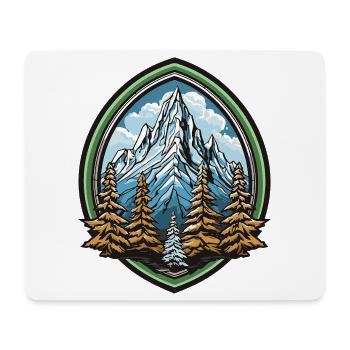 Forêt de montagne dans l’arc montagneux - Tapis de souris (format paysage) - blanc - Devant