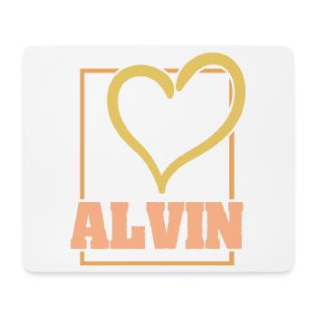 Alvi en amour - Tapis de souris (format paysage) - blanc - Devant