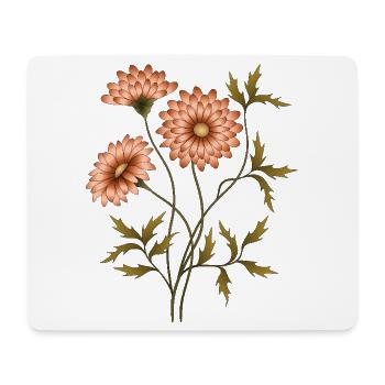 Blumen - Mousepad (Querformat) - Weiß - Vorne
