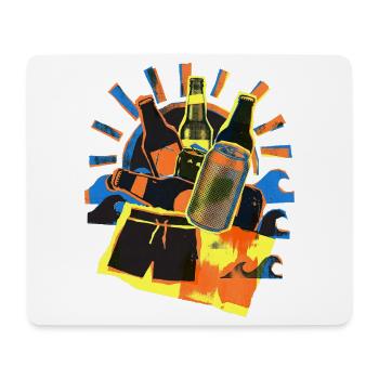 Bier Sommer Sonne - Mousepad (Querformat) - Weiß - Vorne