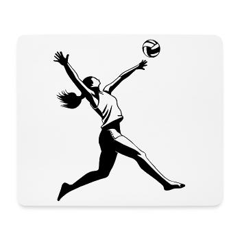 Volley-ball - Tapis de souris (format paysage) - blanc - Devant