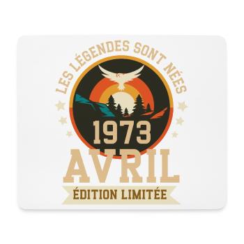 Légende Née Avril 1973 Édition Limitée - Tapis de souris (format paysage) - blanc - Devant