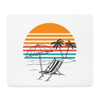 Stuhl für Sonnenuntergangspalmen - Mousepad (Querformat) - Weiß - Vorne
