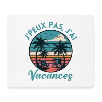 Vacance Palmiers Coucher Soleil - Tapis de souris (format paysage) - blanc - Devant