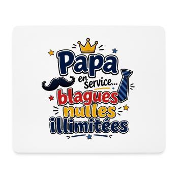 Papa blagues nulles illimitées - Tapis de souris (format paysage) - blanc - Devant