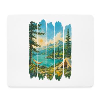 Panneaux Nature: Lac et Montagnes - Tapis de souris (format paysage) - blanc - Devant