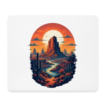 Canyon bei Sonnenuntergang - Mousepad (Querformat) - Weiß - Vorne
