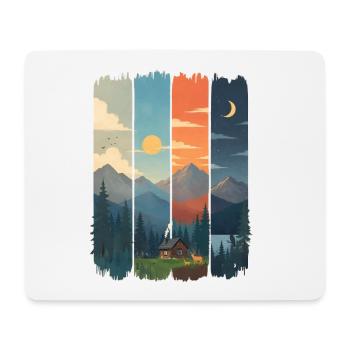 Horizonte in vier Gebirgstafeln - Mousepad (Querformat) - Weiß - Vorne