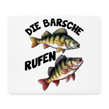 Barsch Angeln - Mousepad (Querformat) - Weiß - Vorne