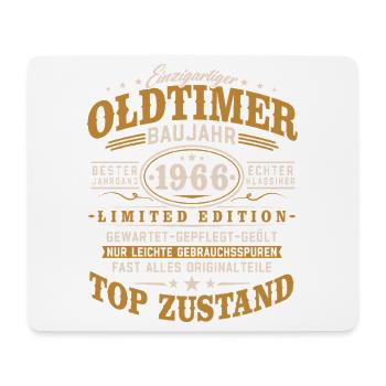 Oldtimer Baujahr 1966 geboren 60. Geburtstag - Mousepad (Querformat) - Weiß - Vorne