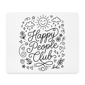 Happy People Club - Mouse Pad (horizontal) - white - Front
